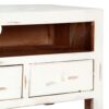 TV Cabinet White 120x30x40 cm Solid Acacia Wood