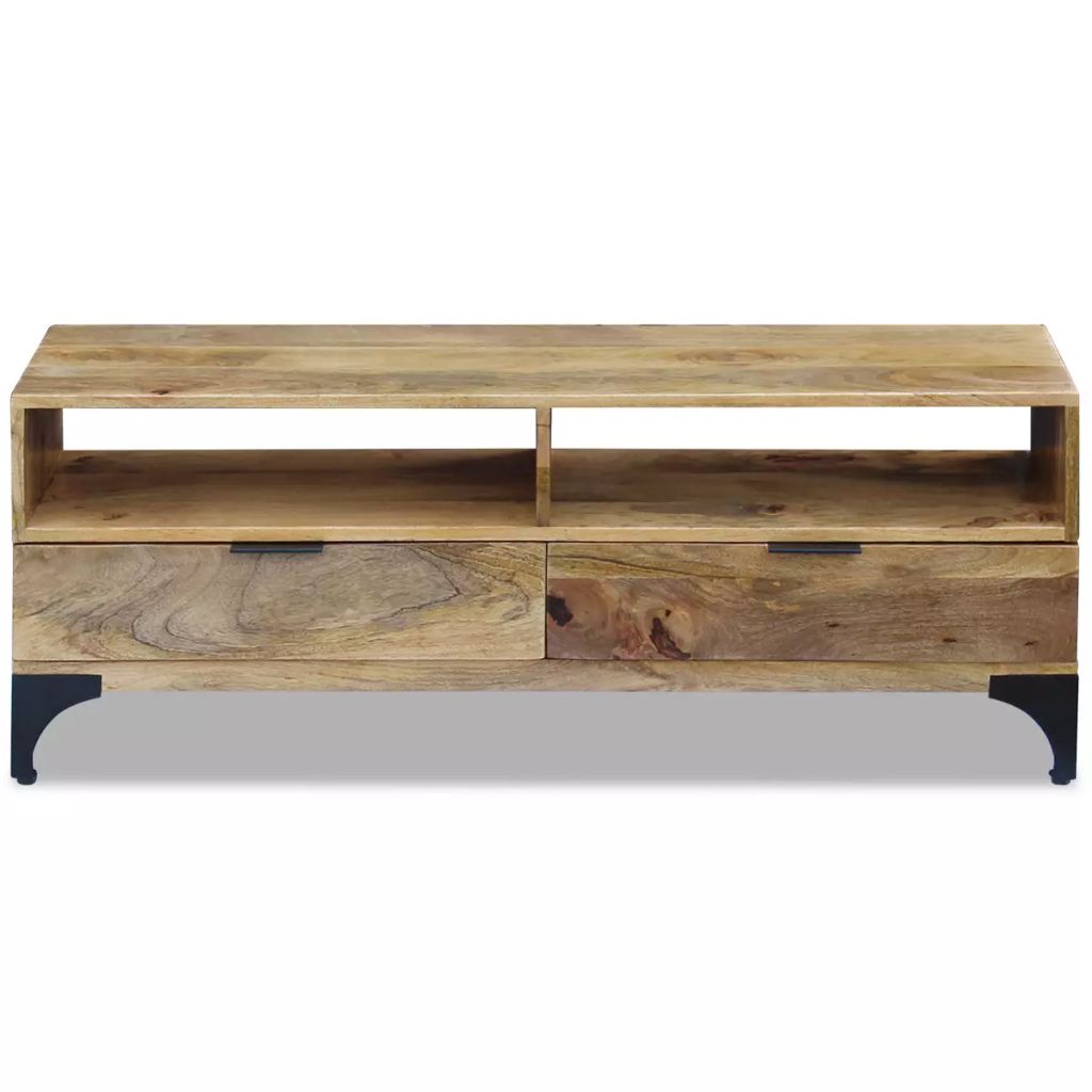 Retro Industrial TV Stand Mango Wood 120x35x45 cm