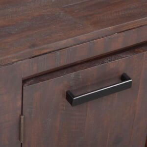 TV Stand Solid Acacia Wood Smoke Look 120x38x55 cm