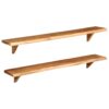 Wall Shelves 2 pcs 120x20x16 cm Solid Acacia Wood