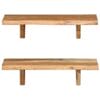 Wall Shelves 2 pcs 60x20x16 cm Solid Acacia Wood