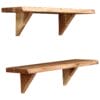 Wall Shelves 2 pcs 60x20x16 cm Solid Acacia Wood