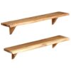 Wall Shelves 2 pcs 90x20x16 cm Solid Acacia Wood