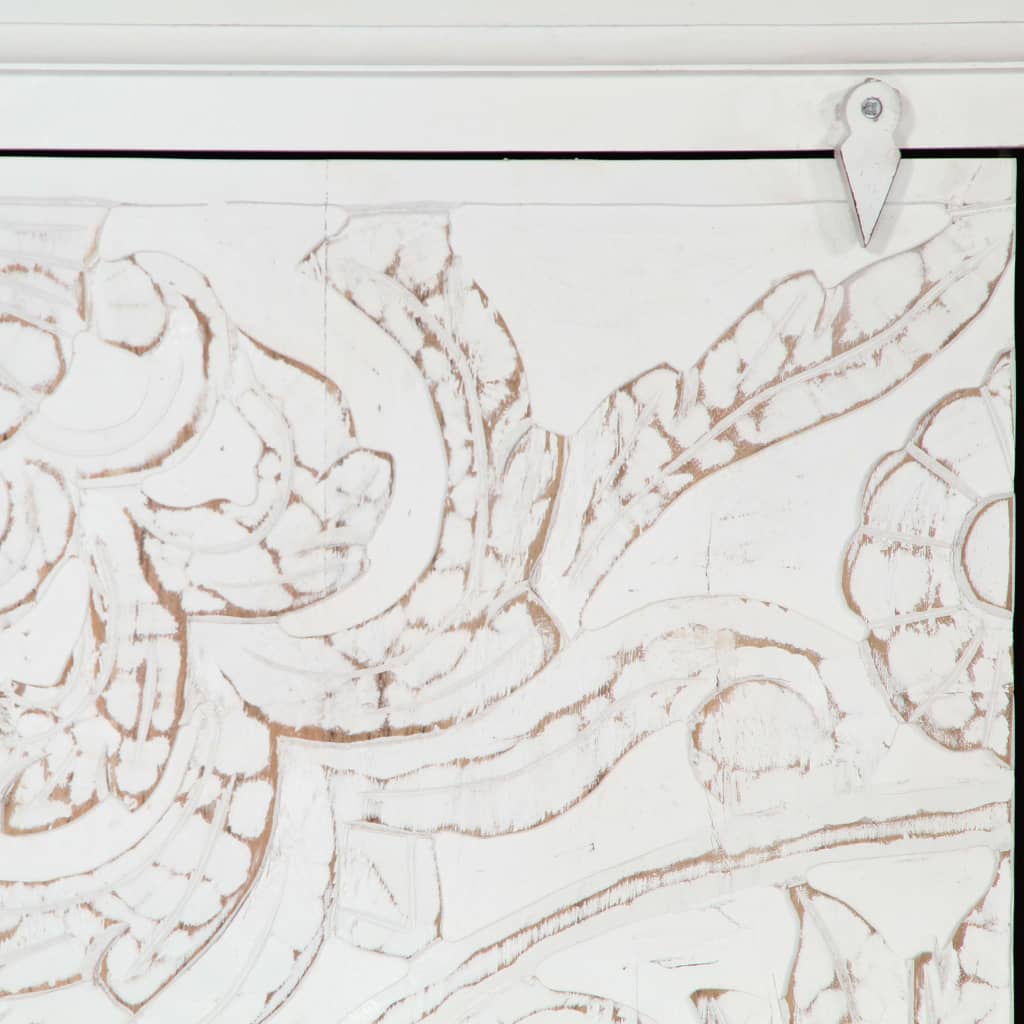 Wardrobe Handmade White 110x56x183 cm Solid Acacia Wood