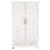 Wardrobe Handmade White 110x56x183 cm Solid Acacia Wood