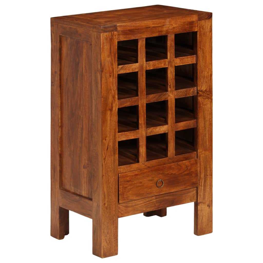 Wine Rack Solid Acacia Wood 50x37x90 cm Brown