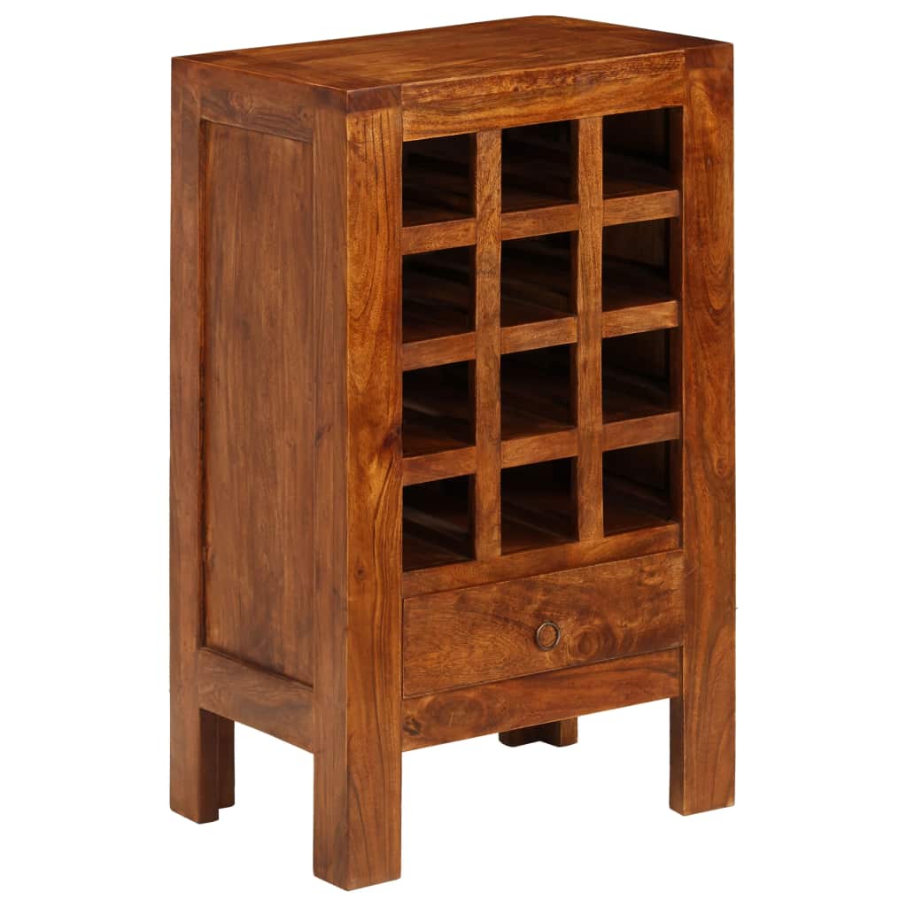 Wine Rack Solid Acacia Wood 50x37x90 cm Brown