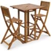 3 Piece Solid Acacia Wood Bistro Set