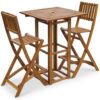 3 Piece Solid Acacia Wood Bistro Set