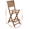 3 Piece Solid Acacia Wood Bistro Set