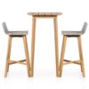 Solid Acacia Wood 3 Piece Bistro Set.