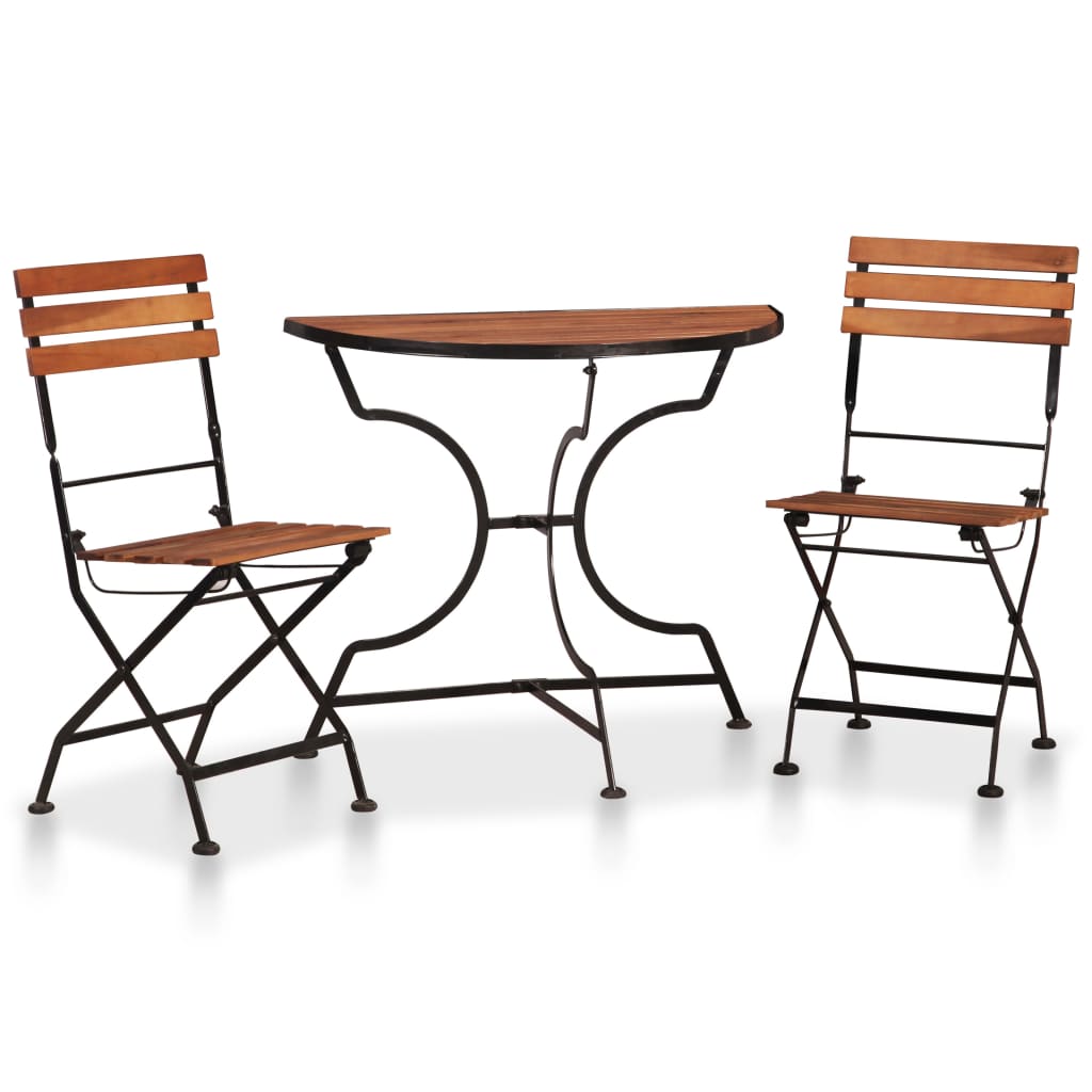 3 Piece Bistro Set Acacia Wood