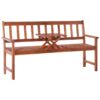 3-Seater Garden Bench with Table 158 cm Solid Acacia Wood Brown