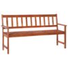 3-Seater Garden Bench with Table 158 cm Solid Acacia Wood Brown