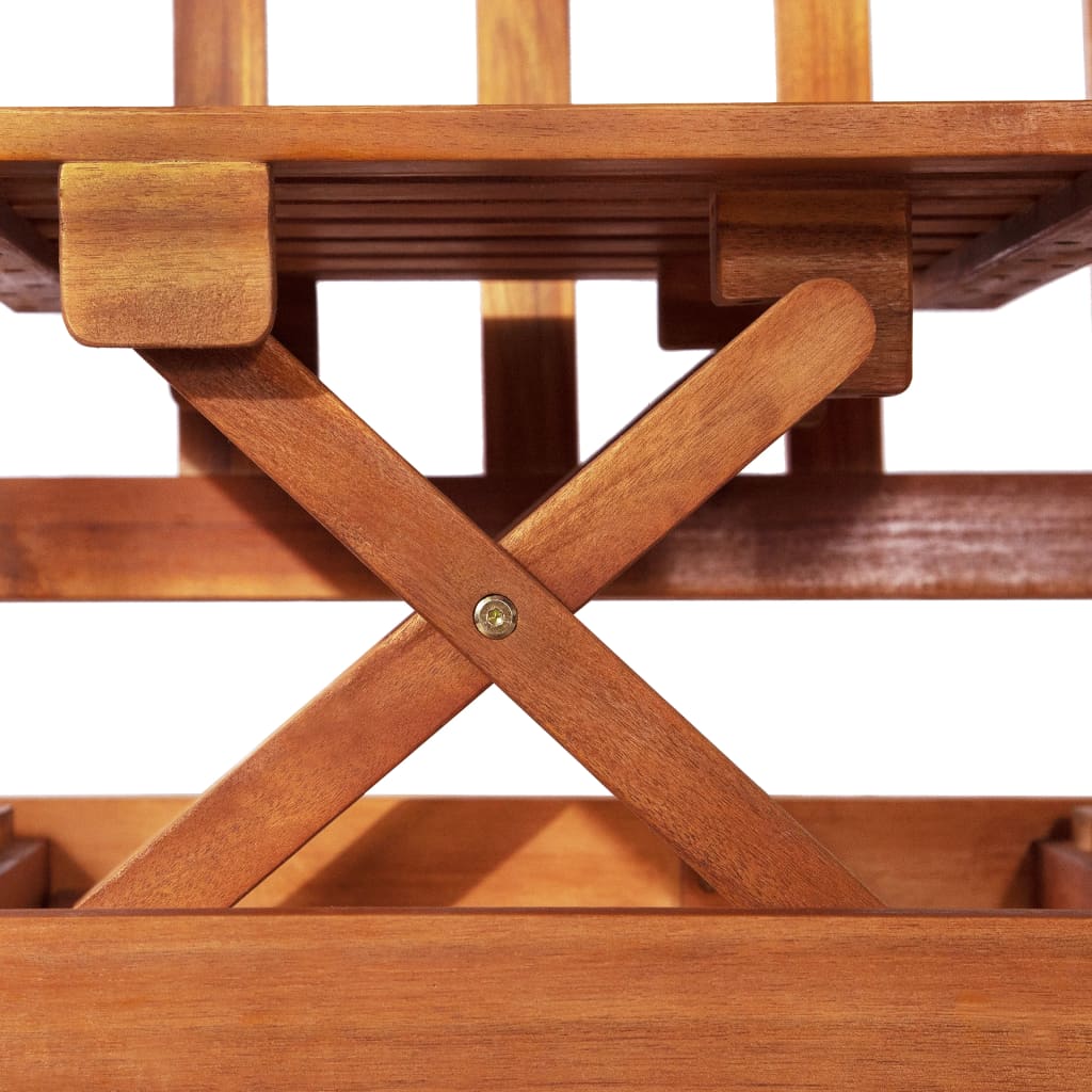 3-Seater Garden Bench with Table 158 cm Solid Acacia Wood Brown