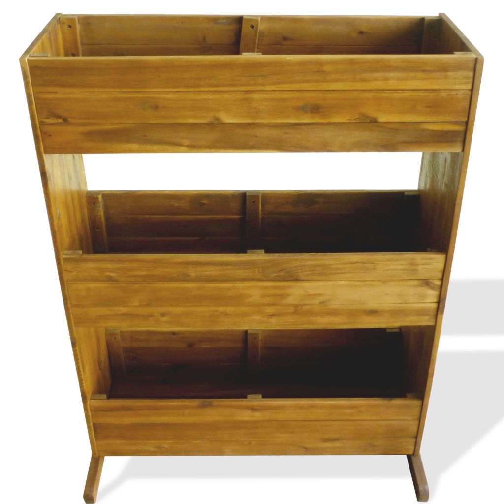 3-Tier Garden Planter Solid Acacia Wood