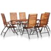 7 Piece Garden Set Solid Acacia Wood