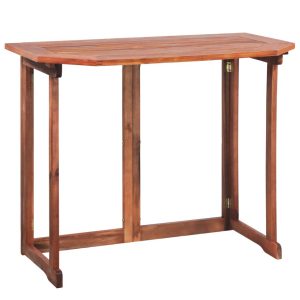 Balcony Table Solid Acacia Wood 90x50x75 cm