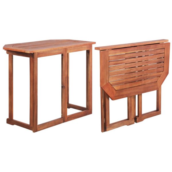 Balcony Table Solid Acacia Wood 90X50X75 Cm