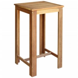 Bar Table and Stool Set 3 Pieces Solid Acacia Wood