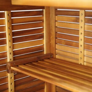 Bar Table Solid Acacia Wood 110x50x105 cm