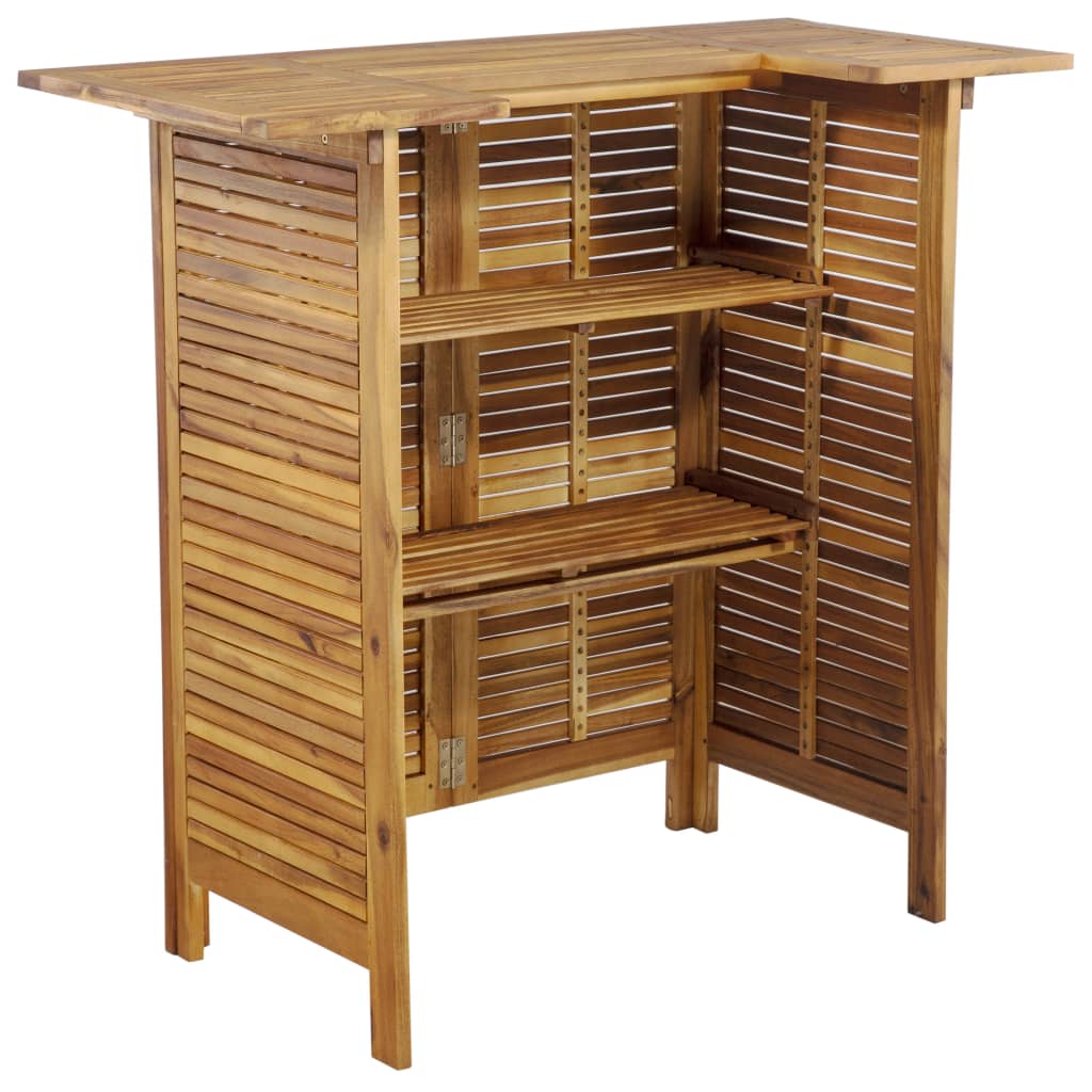 Bar Table Solid Acacia Wood 110x50x105 cm
