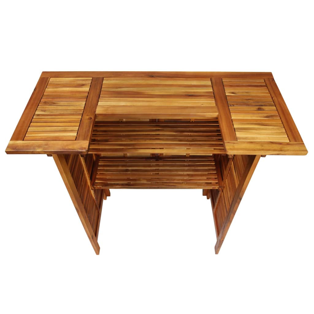 Bar Table Solid Acacia Wood 110x50x105 cm
