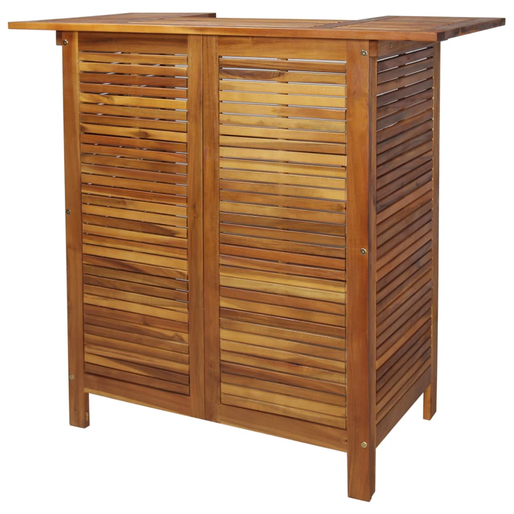 Bar Table Solid Acacia Wood 110x50x105 cm 1 Bar Table Solid Acacia Wood 110x50x105 cm