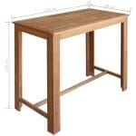 Bar Table Solid Acacia Wood 120x60x105 cm 4