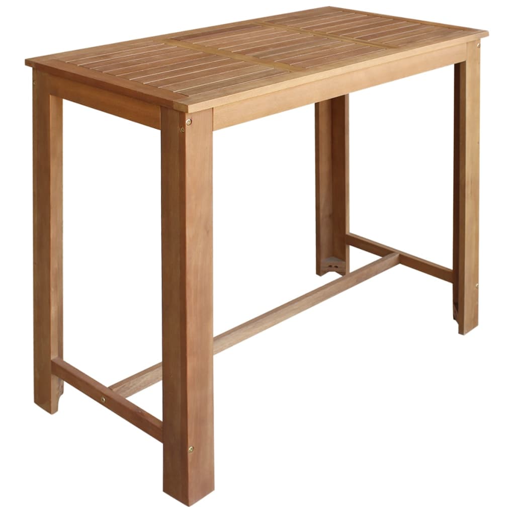 Bar Table Solid Acacia Wood 120x60x105 cm 1 Bar Table Solid Acacia Wood 120x60x105 cm