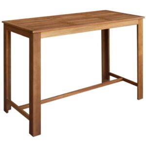 Bar Table Solid Acacia Wood 150x70x105 cm