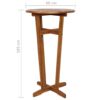 Bar Table Solid Acacia Wood 60x105 cm