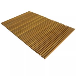 Bathroom Mat Real Acacia Wood 80x50 cm