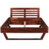 Bed Frame with 2 Nightstands Solid Acacia Wood 140x200 cm