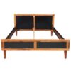 Bed Frame with Bedside Cabinets Solid Acacia Wood