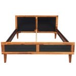 Bed Frame with Bedside Cabinets Solid Acacia Wood 4