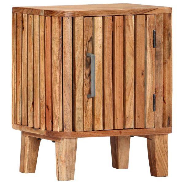 Bedside Cabinet 40X30X50 Cm Solid Acacia Wood