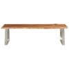 Bench 160 cm Solid Acacia Wood and Stainless Steel