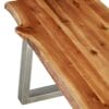 Bench 160 cm Solid Acacia Wood and Stainless Steel