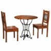 Bistro Set 3 Pieces Solid Acacia Wood with Sheesham Finish