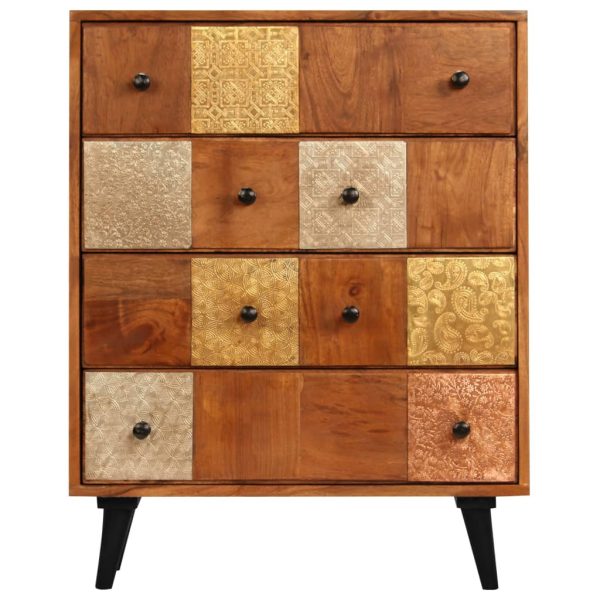 Chest Of Drawers 60X30X75 Cm Solid Acacia Wood