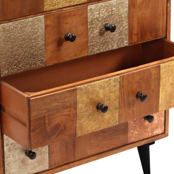 Chest Of Drawers 60X30X75 Cm Solid Acacia Wood
