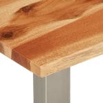 Coffee Table 100x60x40 cm Solid Acacia Wood and Stainless Steel 6
