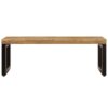 Coffee Table 110x50x35 cm Solid Mango Wood and Steel