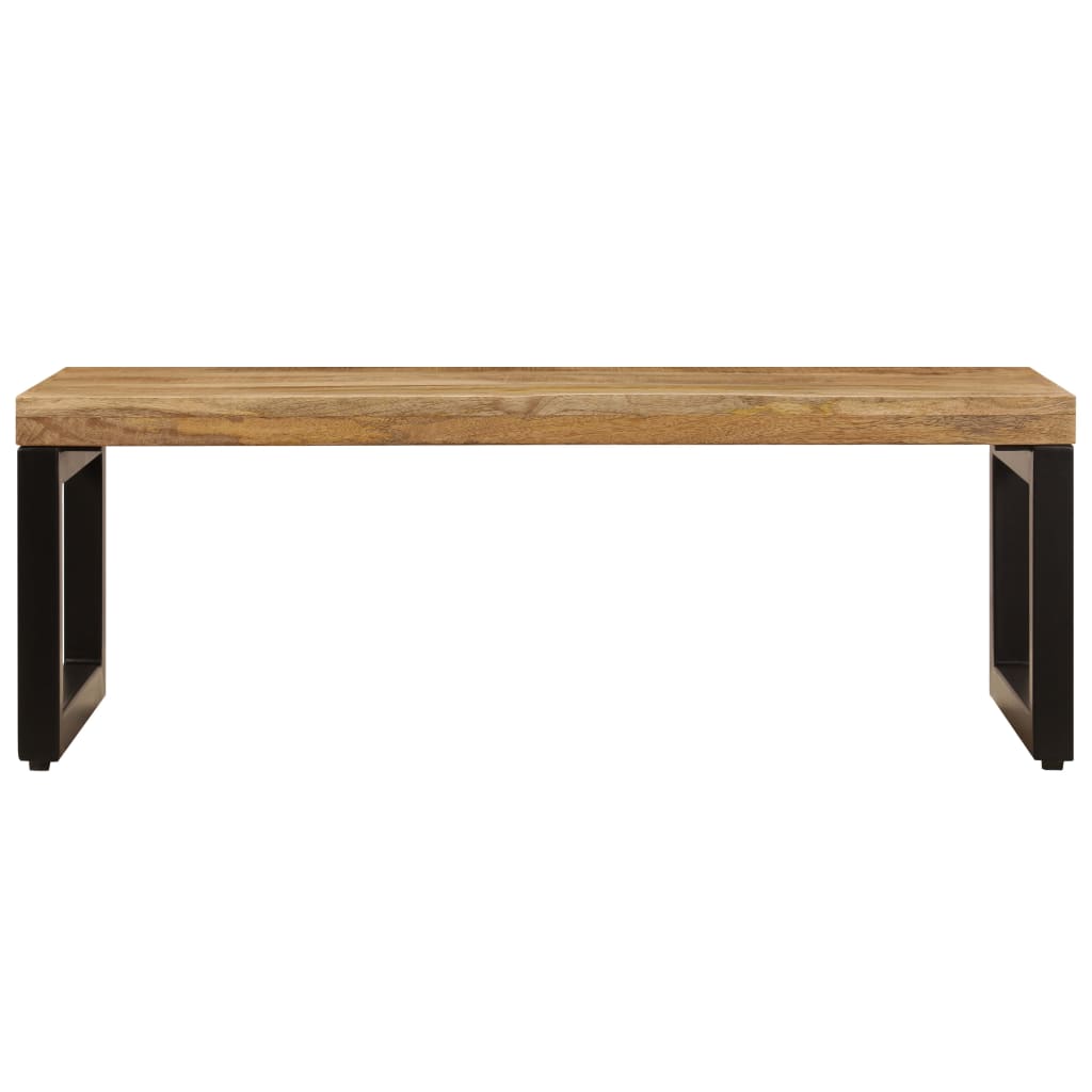 Coffee Table 110x50x35 cm Solid Mango Wood and Steel