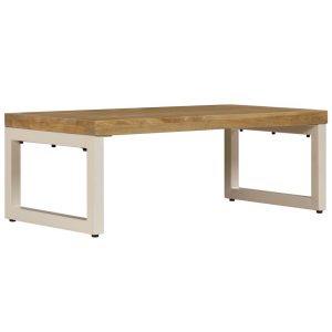 Coffee Table 110x50x35 cm Mango Wood and Steel