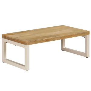Coffee Table 110x50x35 cm Mango Wood and Steel