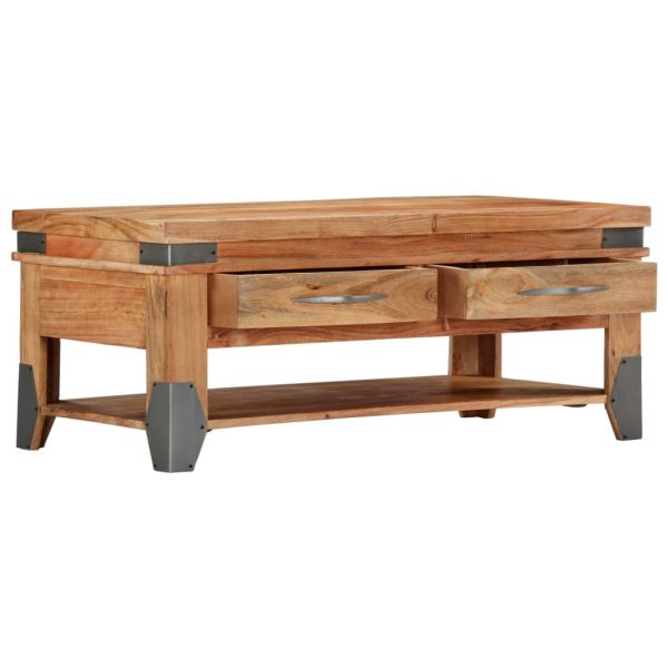 Coffee Table 110X55X45 Cm Solid Acacia Wood