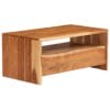 Coffee Table & TV Stand Solid Acacia Wood Live Edges 90x50x40 cm Natural