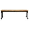 Coffee Table Solid Mango Wood and Cast Iron 140x70x45 cm